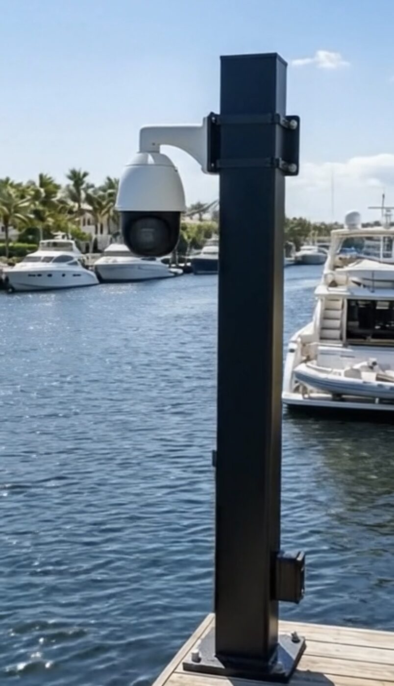PTZ camera, marina dock